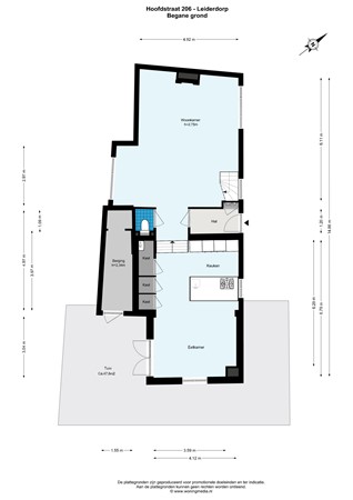Hoofdstraat 206 - Leiderdorp - Begane_grond - 2D.jpg
